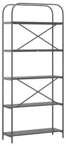 Półka na książki czarny dąb 80 x 30 x 183 cm