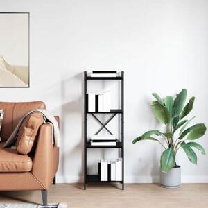 Półka na książki czarny dąb 40 x 30 x 119 cm