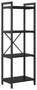 Półka na książki czarny dąb 40 x 30 x 119 cm