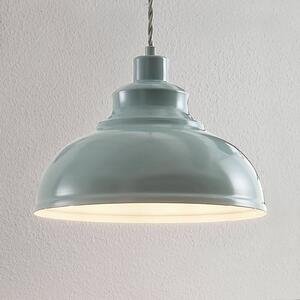 Lindby Lampa wisząca vintage Albertine, metal, niebieska