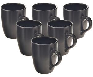 Orion Komplet kubków ceramicznych Alfa, 0,4 l, czarny, 6 szt