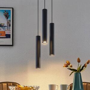 Lampa wisząca Lindby Joffrey, 3-punktowa, czarna, metalowa