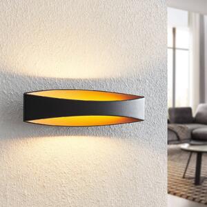 Kinkiet LED Jelle Arcchio, czarny, salon / jadalnia, aluminium, nowoczesny