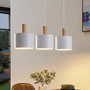 Lampa wisząca Kadir Lindby, możliwość ściemniania, biały / opal, salon / jadalnia, metal, nowoczesny