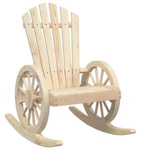 Ogrodowy fotel bujany adirondack, lite drewno jodłowe