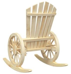 Ogrodowy fotel bujany adirondack, lite drewno jodłowe
