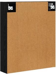 Szafka z lustrem do łazienki czarny dąb 60 x 14.5 x 70 cm