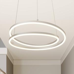 Lampa wisząca Davian Lindby, możliwość ściemniania, aluminiowy / szary / cynkowy, salon / jadalnia, aluminium, nowoczesny