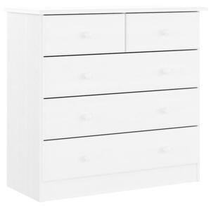 Komoda alta, biaÅa, 77x35x73 cm, drewno sosnowe