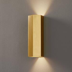 Wever & Ducré Lighting Kinkiet Hexo mini, możliwość ściemniania, mosiężny / złoty, salon / jadalnia, aluminium, nowoczesny