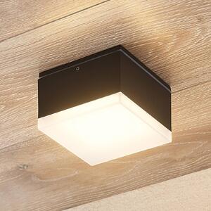 Lindby Mathea lampa sufitowa LED, kątowa, czarny, aluminium, nowoczesny