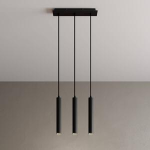 Lampa wisząca Franka Arcchio, czarny, salon / jadalnia, aluminium, nowoczesny