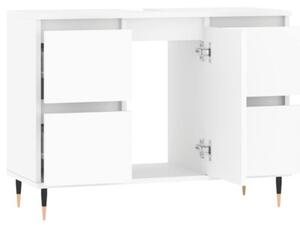 Szafka łazienkowa, biała, 80x33x60 cm, materiał drewnopochodny