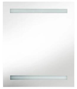 Szafka łazienkowa z lustrem i LED, szarość betonu, 50x14x60 cm