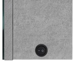 Szafka łazienkowa z lustrem i LED, szarość betonu, 50x14x60 cm