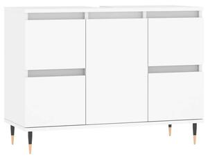 Szafka łazienkowa, biała, 80x33x60 cm, materiał drewnopochodny