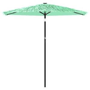 Parasol ogrodowy na stalowym słupku, zielony, 223x223x213 cm