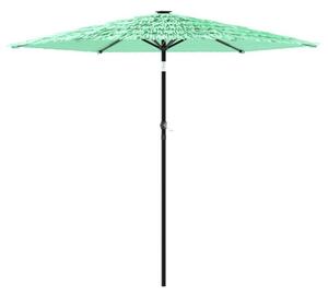 Parasol ogrodowy na stalowym słupku, zielony, 223x223x213 cm