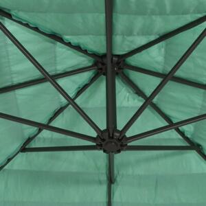 Parasol ogrodowy na stalowym słupku, zielony, 223x223x213 cm
