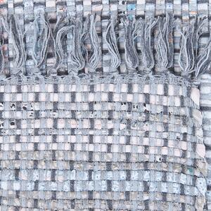 Dywan bawełniany boho 160 x 230 cm prostokątny ręcznie tkany szary Besni Beliani