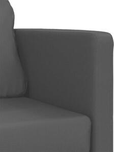 Sofa podÅogowa 2-w-1, czarna, 112x174x55 cm, sztuczna skÃ³ra