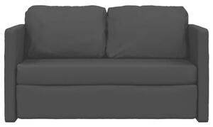 Sofa podÅogowa 2-w-1, czarna, 112x174x55 cm, sztuczna skÃ³ra