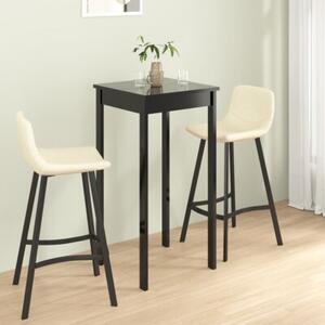Stolik barowy z mdf, czarny, 55 x 55 x 107 cm