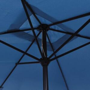 Parasol ogrodowy na metalowym słupku, 300x200 cm, lazurowy