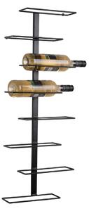 Czarny wiszący metalowy regał na wino liczba butelek 8 Float – PT LIVING