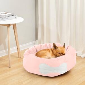 Pluszowe legowisko dla psa/kota BONENEST 50 cm, różowe