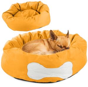 Pluszowe legowisko dla psa/kota BONENEST 50 cm, pomarańczowe