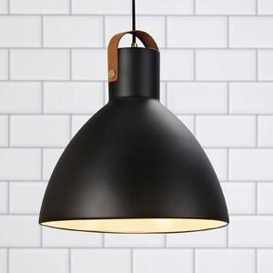 Markslöjd Lampa wisząca Eagle metalowy klosz Ø 35 cm czarna