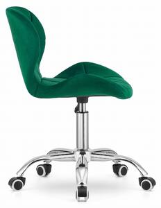 Krzesło biurowe AVOLA VELVET w kolorze zielonym