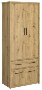 Szafa Na Ubrania Z Szufladą Dąb Artisan 70 Cm T0-W05