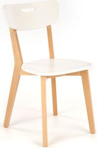 Białe krzesło drewniane w stylu skandynawskim - Juxo
