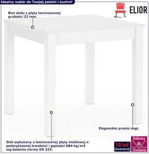 Biały kwadratowy stół kuchenny 80x80 cm - Bozi