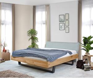 Łóżko z litego drewna na metalowych nogach 180 x 200 cm, Samuel
