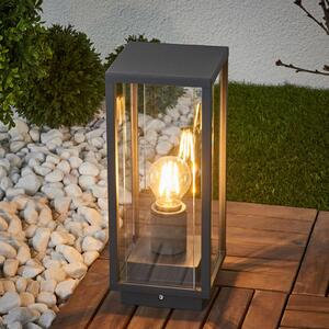 Lampa ogrodowa stojąca Annalea Lucande, możliwość ściemniania, czarny, aluminium, nowoczesny