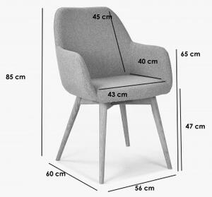 Designerskie krzesło z podłokietnikami, Sky beżowy