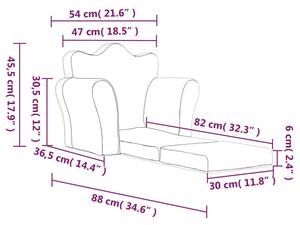 Antracytowy fotel dziecięcy z miękkiego pluszu - Gunnald 3X