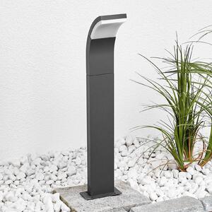 Słupek oświetleniowy LED Timm Lucande, czarny, aluminium, nowoczesny