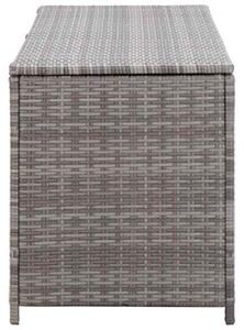 Skrzynia ogrodowa, szara, 150 x 50 x 60 cm, rattan pe
