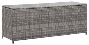 Skrzynia ogrodowa, szara, 150 x 50 x 60 cm, rattan pe