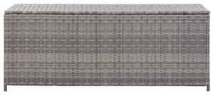 Skrzynia ogrodowa, szara, 150 x 50 x 60 cm, rattan pe