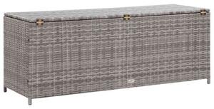 Skrzynia ogrodowa, szara, 150 x 50 x 60 cm, rattan pe