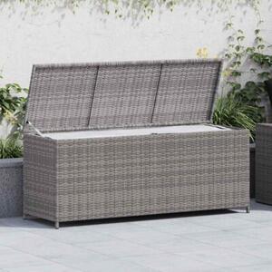 Skrzynia ogrodowa, szara, 150 x 50 x 60 cm, rattan pe