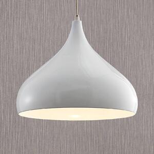 Lampa wisząca Lindby Ritana, biały, aluminium, Ø 31 cm