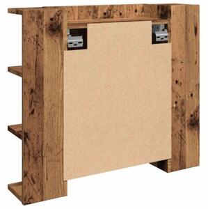 Szafka lustrzana z diodami LED stare drewno 70x16,5x60 cm