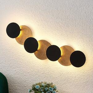 Kinkiet LED Grazyna Lindby, czarny, salon / jadalnia, metal, nowoczesny