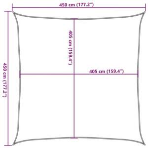 Żagiel przeciwsłoneczny, 160 g/m², kremowy, 4,5x4,5 m, hdpe